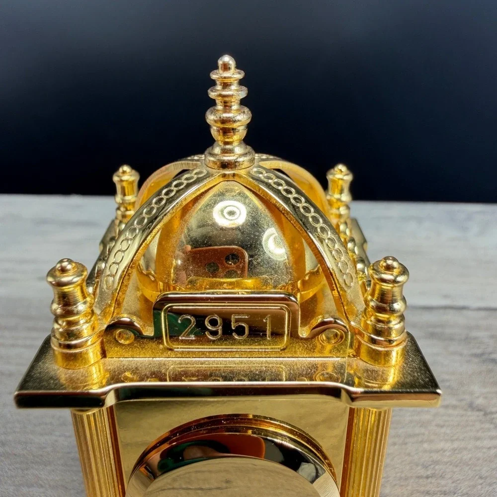 Bulova 1988 Miniature Gold Tone Dome Carriage Limited Edition Lantern Clock ASIS